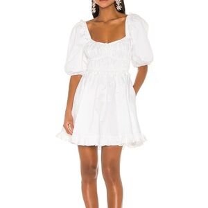 For Love and Lemons Jackson Mini Dress in White size M